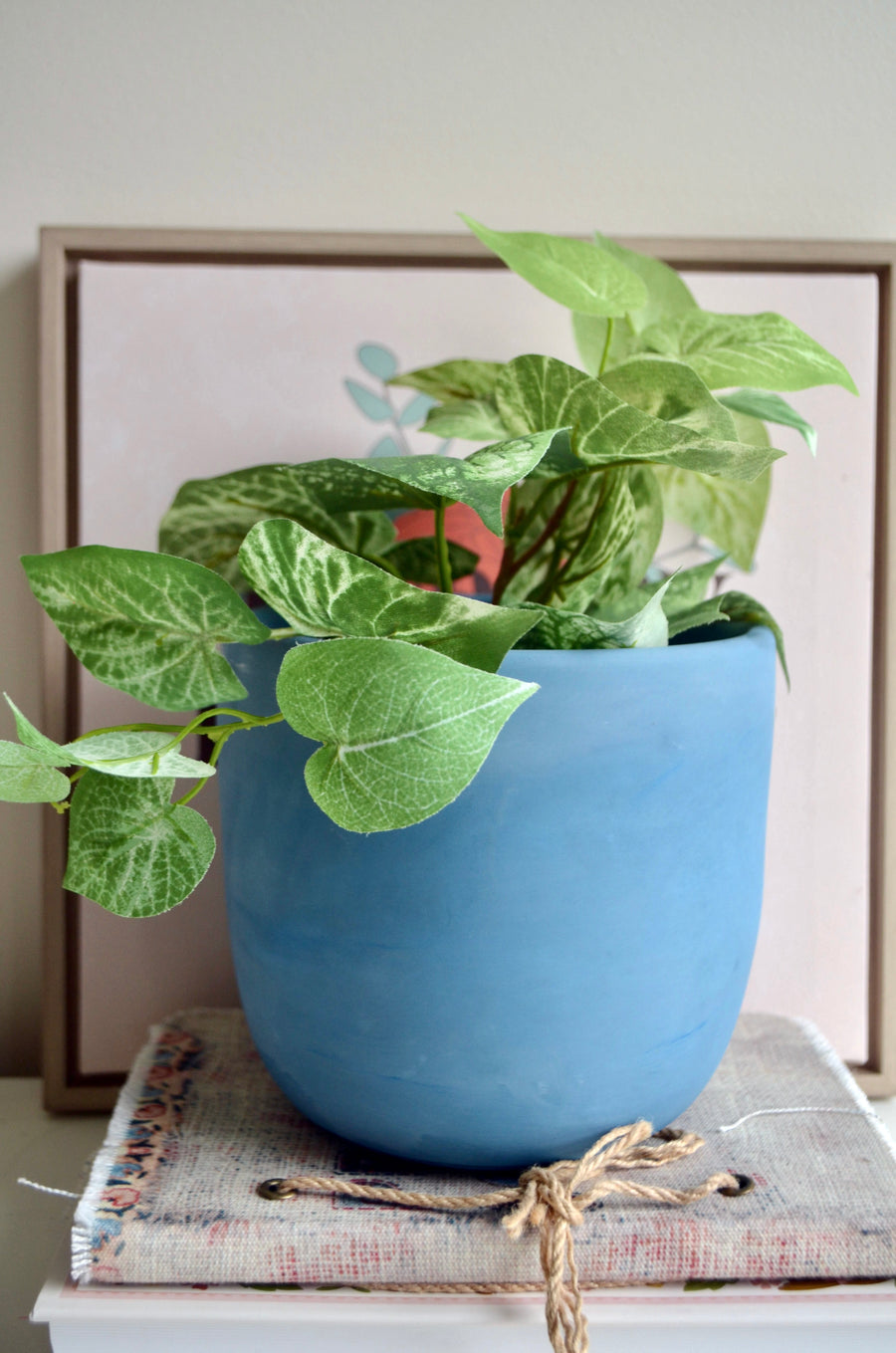 Blue Suede Concrete Planter