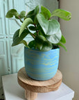 Blue & Green Swirl Planter