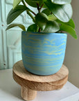 Blue & Green Swirl Planter