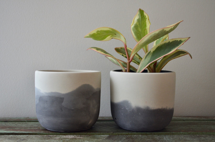 Stormy Skies Concrete Planter